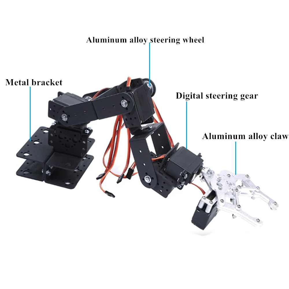 6 Dof Mechanical Arm Robot Manipulator Robot Teaching Platform Base Clamp Robotic Rectangle Chassis