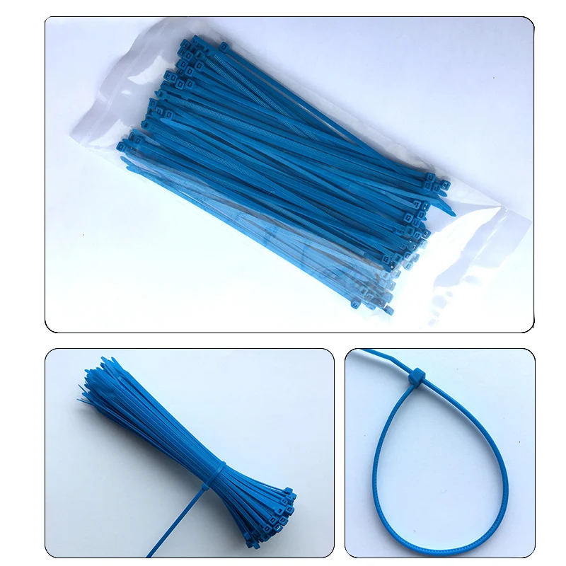 100 Buah 11 Warna 3*150 Mm Plastik Zip Dasi Mengunci Diri Nilon Kabel Lengan Ikatan Hitam Kawat Mengikat Bungkus Tali UL Bersertifikat