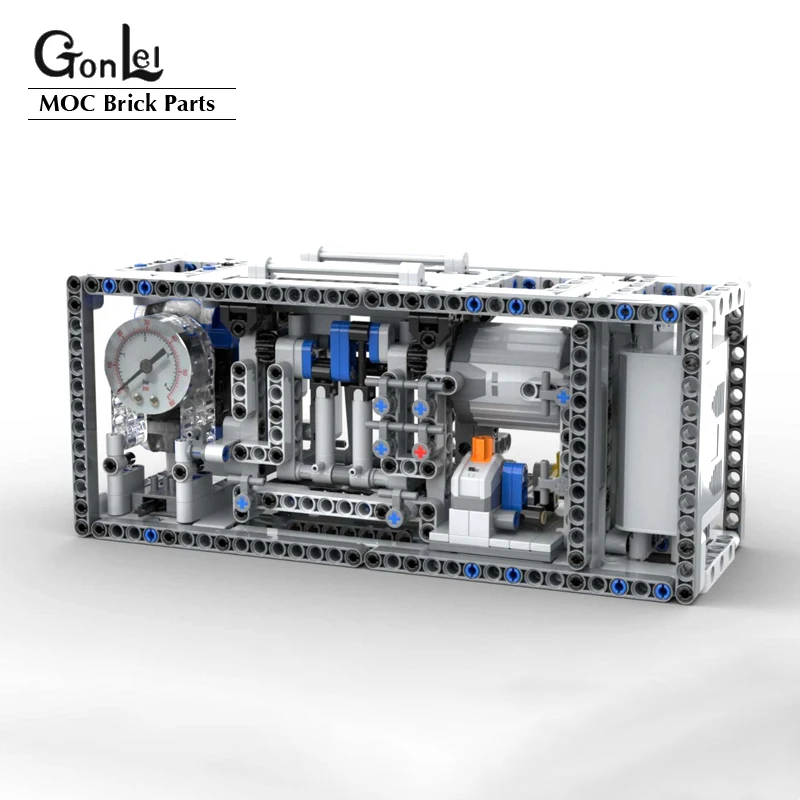 NEW 469Pcs Pneumatics Series Set Building Block Air Compressor Display MOC Bricks Model with Pneumatic Tubes for Children Gifts