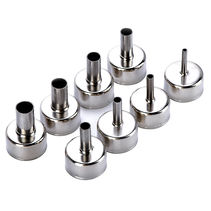 QHTITEC Welding Nozzle for Hot Air Gun Multifunction Use Nozzle Stainless Steel Different Sizes Nozzle for 8858 8898 858D 8908