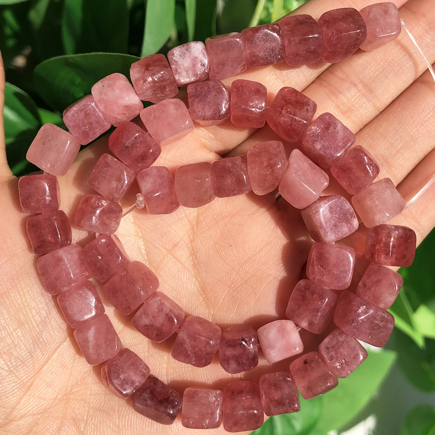 8mm Quadratische Aquamarin-, Morganit-, Turmalin-, Peridot-, Apatit-Steinperlen, Natürliche Lose Perlen für Schmuckherstellung, Armband-DIY – Detail 11
