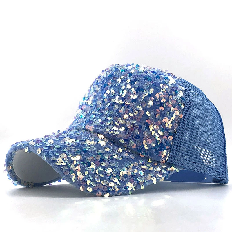 2020 NEW pearl Sequins Baseball Cap For Women Summer Cotton Hat Girls Snapback Hip hop hat Gorras Casquette Bones Girl Party hat