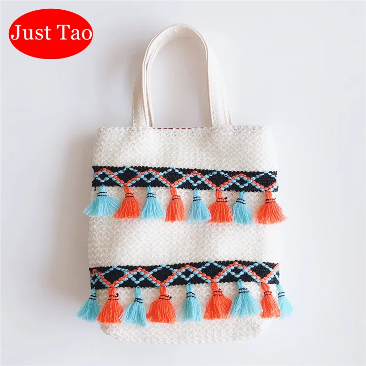 Just Tao! low pirce bag Childrens Fashion Straw Handbags Baby girls Summer beach totes Kids Mini handbags for vacation  JT016