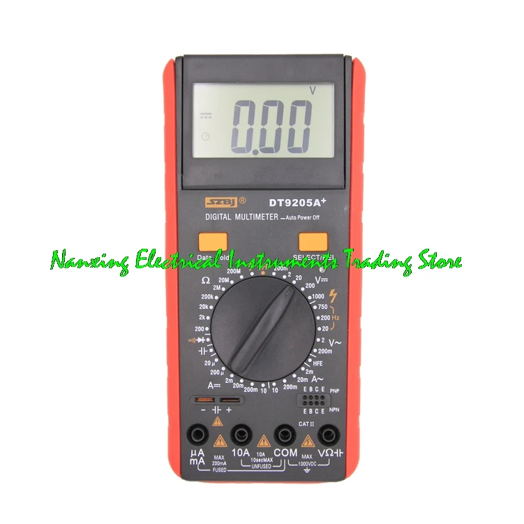 SZBJ DT9203A/DT9205A+/DT9208A+True RMS Digital Multimeter Foldable display screen is fully protected  buzzer automatic trun off