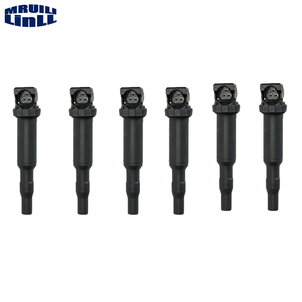 6pcs Engine Ignition Coil OE# 12137594937 12137562744 12137571643 For BMW E60 F10 F07 E61 F11 523i 525i 530i 550i M5 N52