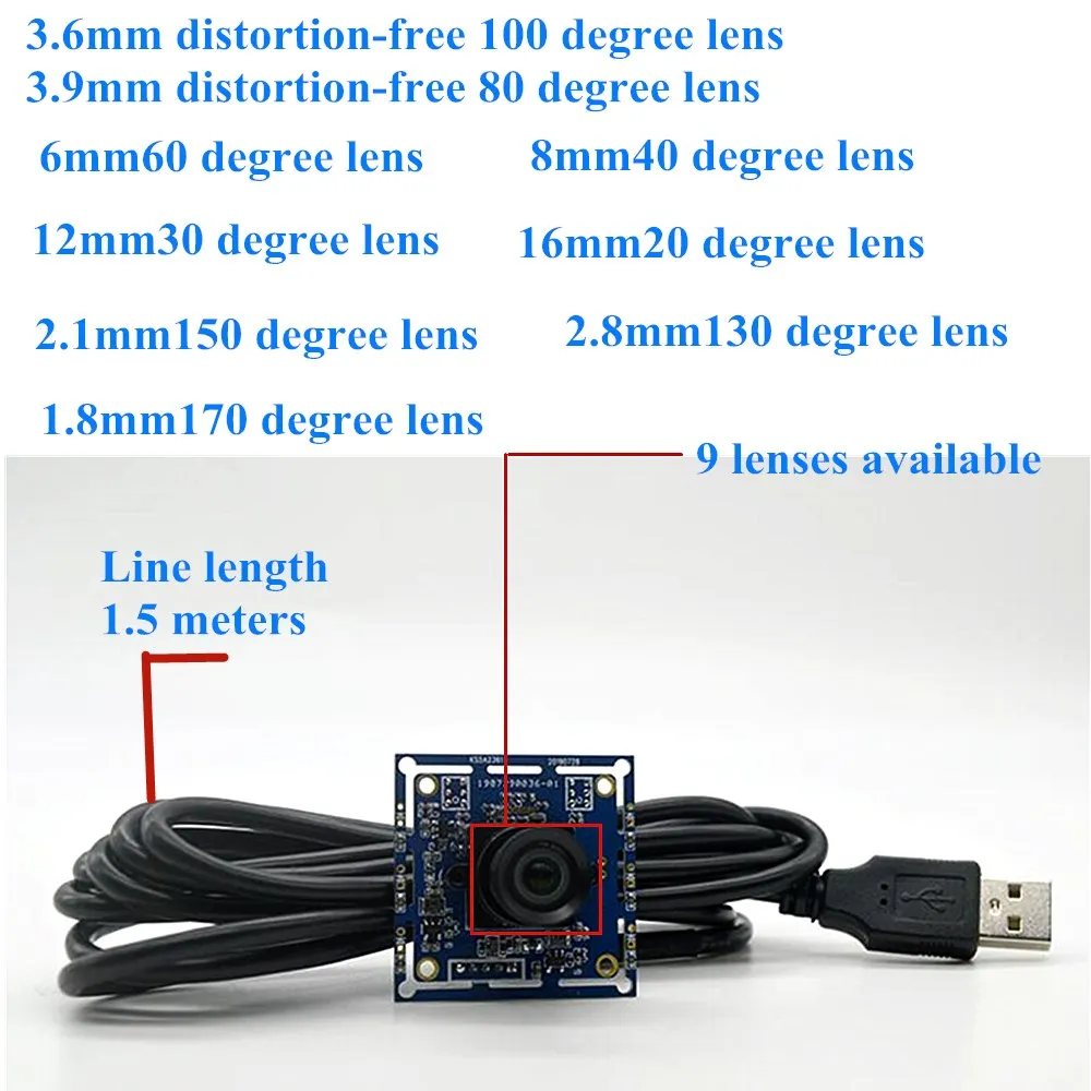 Imagem -02 - Usb hd Milhões de Pixels 2.5 Documento Tiro id Texto Ocr Reconhecimento Ar0521 M12 Módulo de Câmera