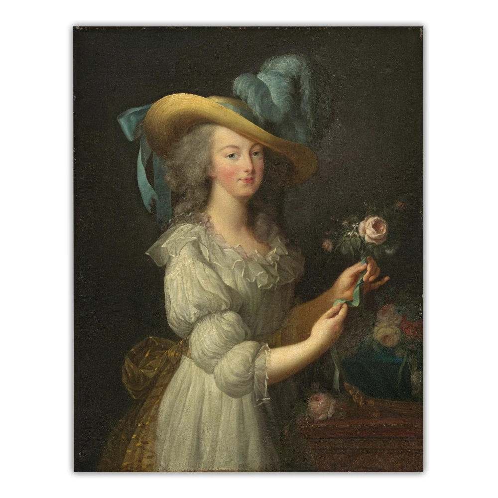 

Canvas Prints Vigee Lebrun《Marie Antoinette》Famous Oil Painting Classic Wall Art Artwork Decorative Picture for Room Home Decor