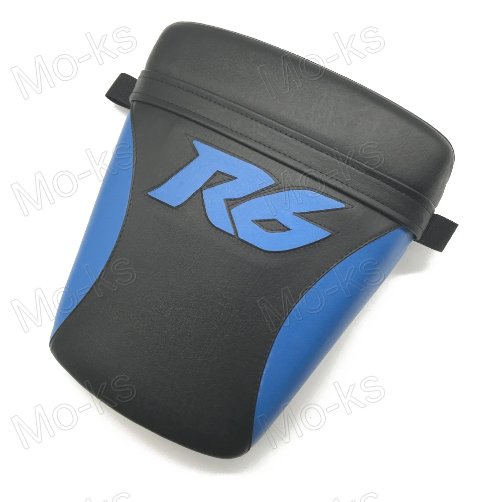 Motorcycle Rear Seat Passenger Pillion Artificial Leather For Yamaha YZF R6 1998-2002 Black and White Blue Yellow Red