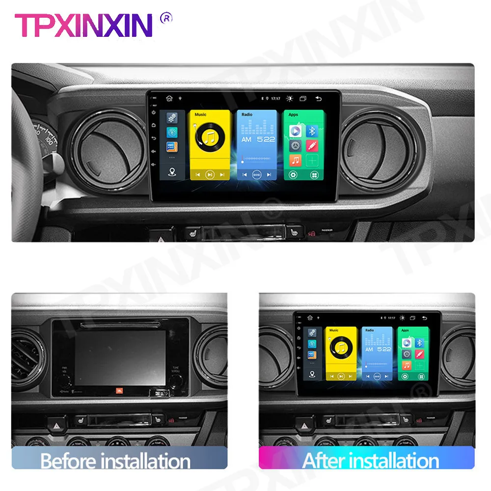 

6+128GB Car Multimedia Radio Video Player For Toyota Tacoma N300 2015 2016 2017 2018-2021 Android 10 Navigation GPS Player DSP