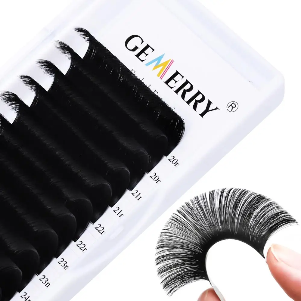 Gemerry Easy Fan Lashes Faux Mink Eyelash Extensions 8-14 mm Mix Length Blooming Lashes 2D 3D 5D 6D 8D Russian Volume Eyelashes