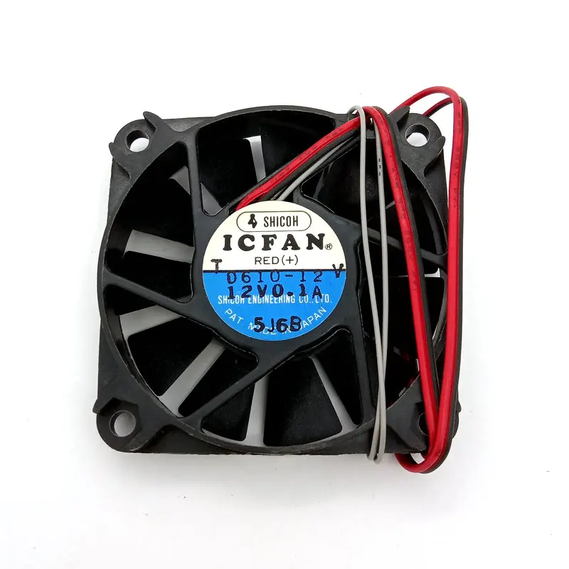 

New Original 0610-12V DC12V 0.1A 60x60x10MM 2Lines with temperature control Cooling fan