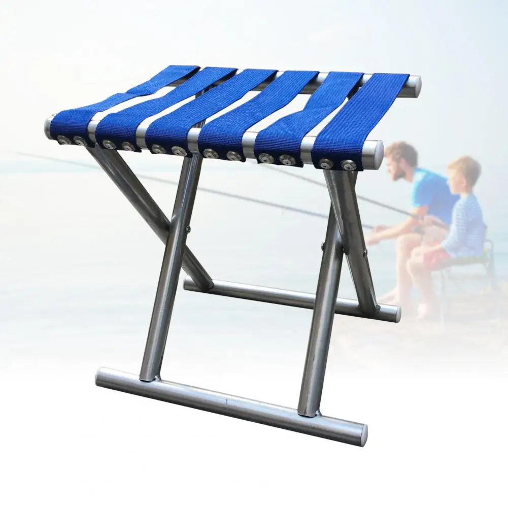 Fishing Folding Chair Portable Round Tube Folding Chair Outdoor Fishing Rest Stool for Camping Fishing Chairs