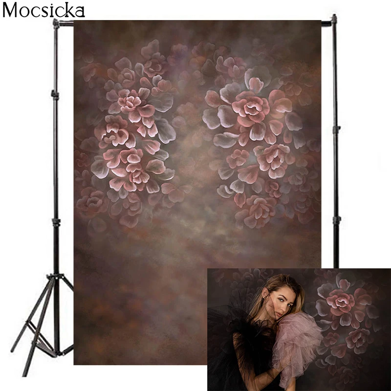 Abstract Portret Fotografie Achtergrond Bloemen Textuur Pasgeboren Kinderen Verjaardag Kunst Achtergrond Zwangere Vrouw Photocall Fotostudio