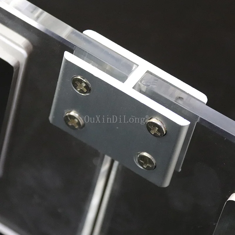 No Drilling 10PCS Aluminum Alloy Glass Clamps 180 Degree Wood Board Acrylic Glass Fixed Holder Brackets Connectors for 3~20mm