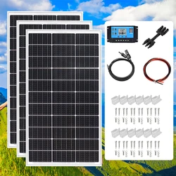 Solar Panel 100W 12 Volt panel słoneczny 200W 300W 400W Fotowoltaiczne ogniwo słoneczne Idealne do ładowania akumulatorów 12V Domek kempingowy Ogródek Kamper Łódź