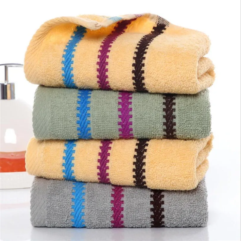 2Pcs Terry Cotton Towel 33x73cm Dobby Home Hand Towels For Adults Soft Friendly Shower Face Towels For Bathroom Washcloth