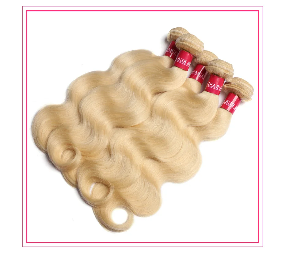 Alimon ica Bündel 613 Honig blond Remy brasilia nischen Körper Welle Haar weben Schuss Remy Menschenhaar Bündel 8-40 Zoll lang – Detail 11