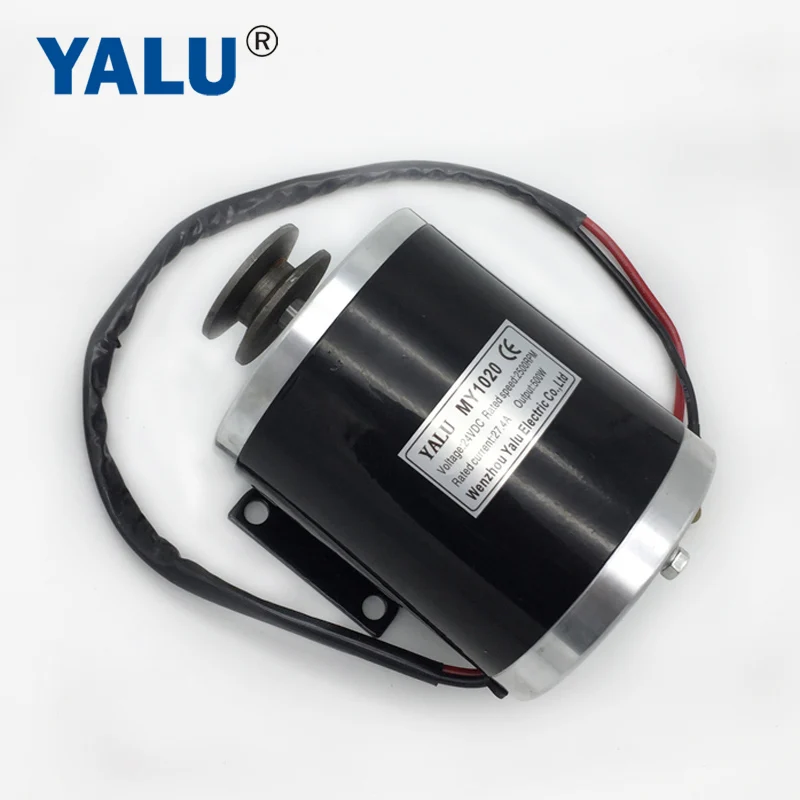 YALU MY1020 500W 24V Electric Ebike Conversion Kit Accessory Scooter  Ekart E-ATV Small Electric Car motor with Belt Pulley