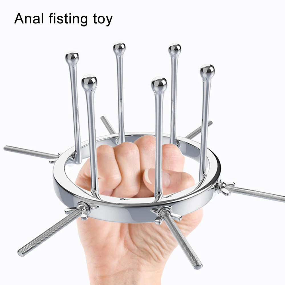 Anal Expander Electric Shock Pussy Metal Clamps Vagina Hollow Peek Adult Game SM Bondage Clitoris Anal plug Women Sex Toys