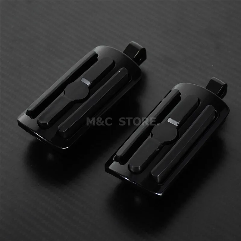 Motorcycle Highway Footpegs Black Chrome Male Mount Foot Rests For Harley Sportster  XL 1200 883 Custom Touring Road Glide Dyna