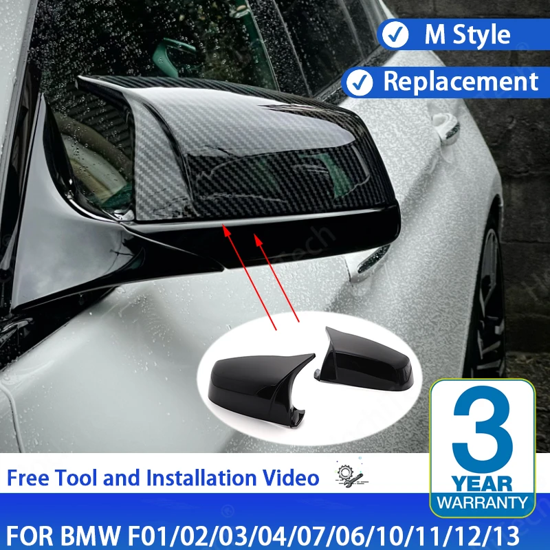 

Replacement High Quality Rearview Mirror Cover M style Horn caps for BMW 5 6 7 serie F01 F02 F03 F04 F06 F07 F10 F11 F12 F13