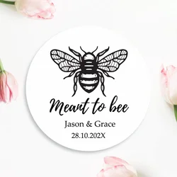 Personalized Meant To Bee Labels Honey Wedding Favors  Stickers Custom Text Marriage Labels  Glossy/Kraft Paper