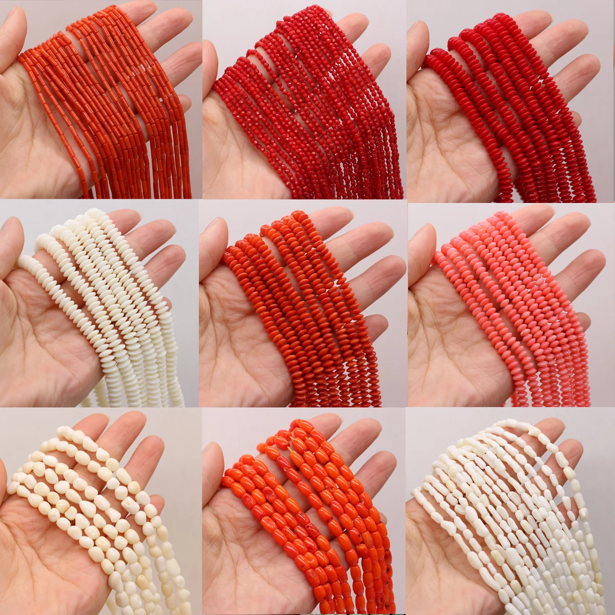 Natural Coral Beads Different Shapes Mix-Color Coral Loose Spacer Beaded For Jewelry Making DIY Bracelet Necklace Accessories