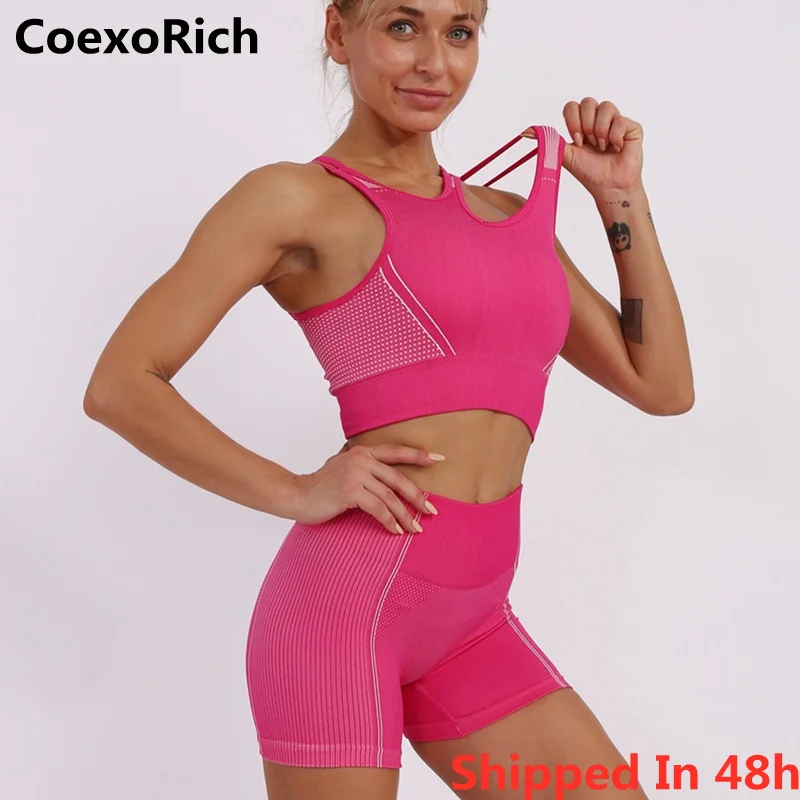 Ensemble de sport pour femmes, soutien-gorge et short de Yoga, vêtements de Fitness, tenue de maison, haut court, taille haute, survêtement, été