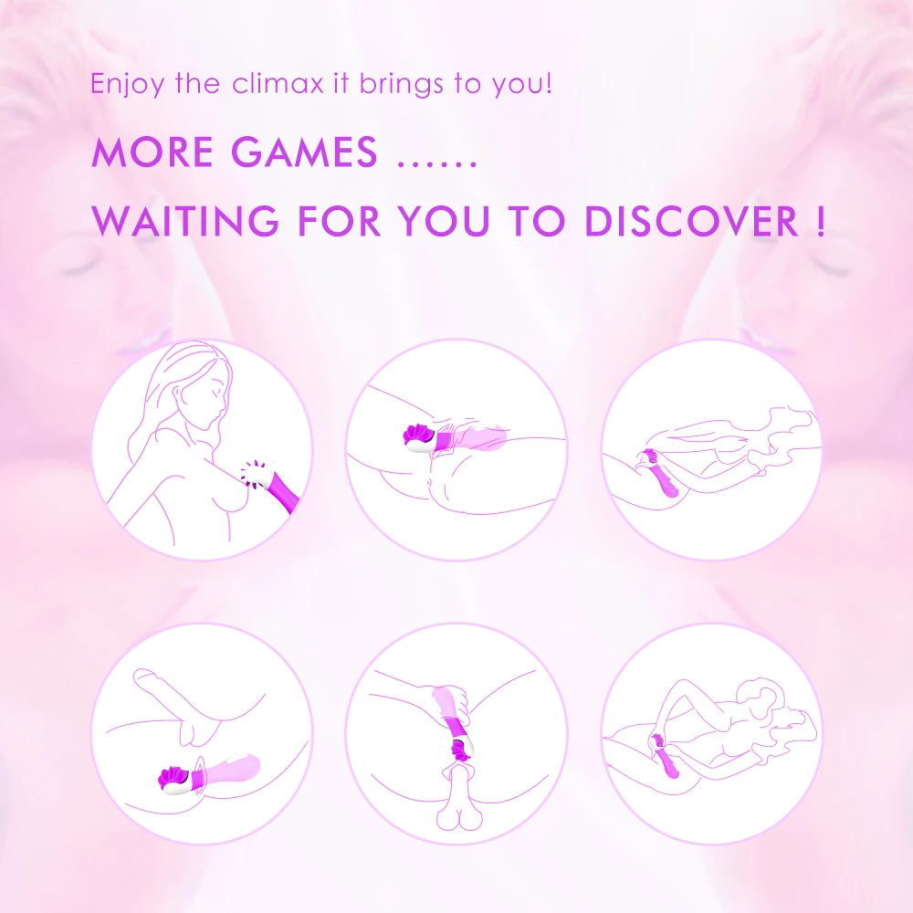 Oral Rotating Clitoris Stimulator G Spot Vibrator Rechargeable Dual Motor Tongue Vibrator Adult Sex Toy for Women Intimate Goods