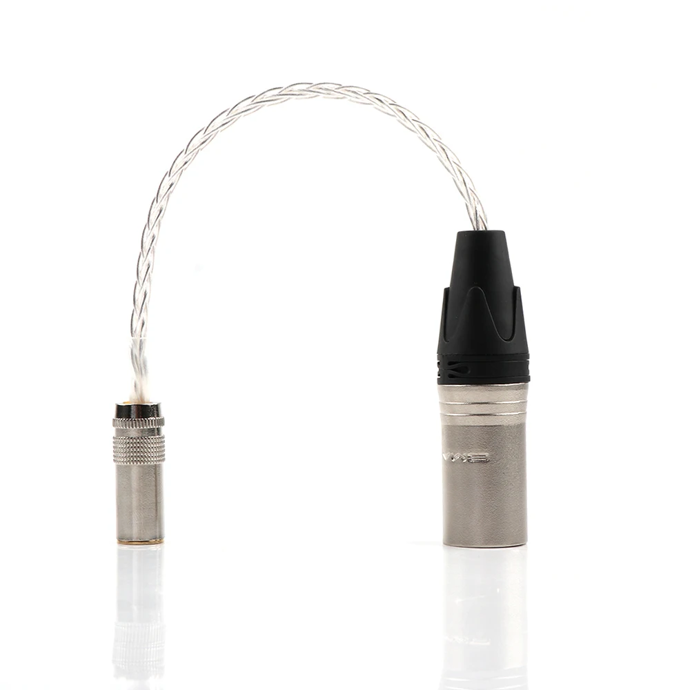 7N OCC HIFI 4pin XLR zbalansowany męski na 4.4mm 4pins żeński Adapter Audio kabel 4.4mm do XLR zbalansowana wtyczka kabla