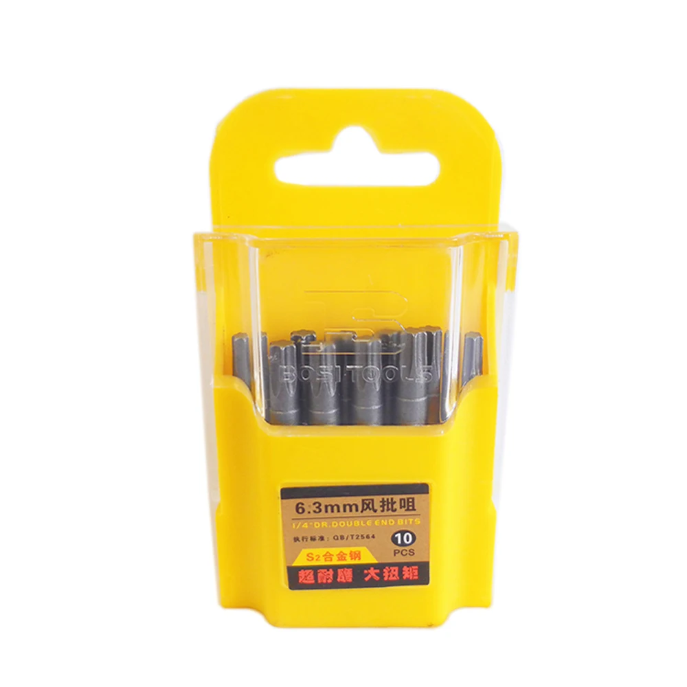 BOSI 10Pieces 1/4 Inch Hex Shank T27 Torx Security Head Screwdriver Drill Bits