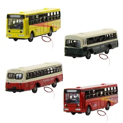 Evemodel 4pcs N scale 1:160 Model Buses Lighted Diecast Model Bus Alloy Building Layout EBS15002