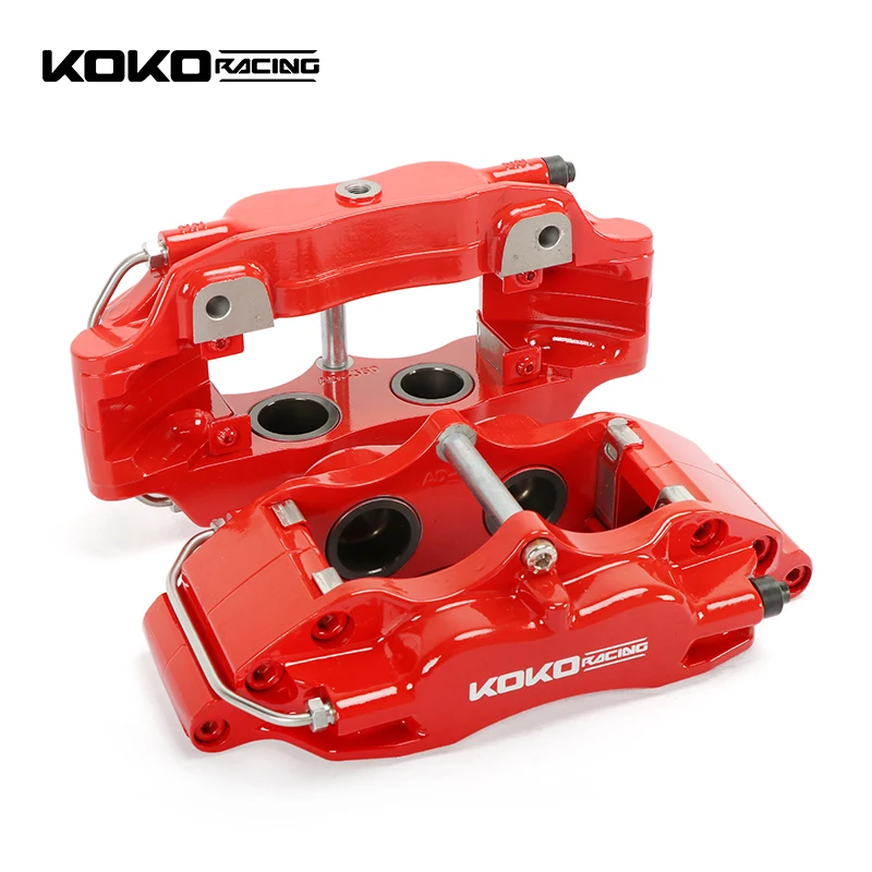 KOKO Racing Upgrade Brake System Aluminum 4 Pot Caliper Kit 17 inch Front Wheels for Renault clio IV RS