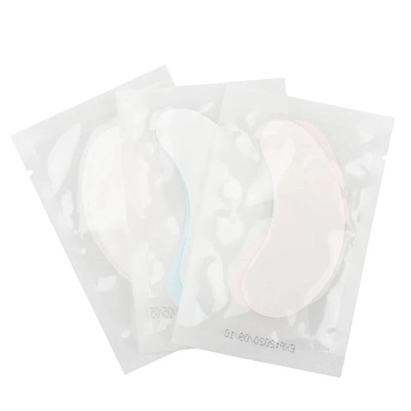 100pairs Lint Free Eyes Paper Patches Under Eye Pads Sticker Wraps For Eyelash Extension Make Up Tool Blue Pink White Mix Colors