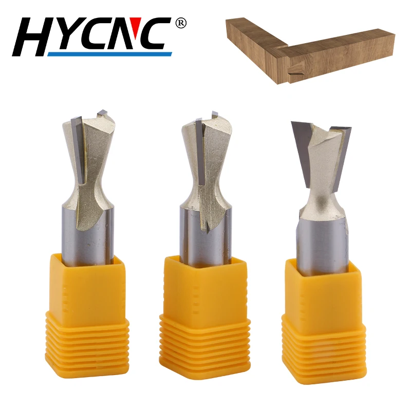 1PCS Dovetail มีด CNC งานไม้แกะสลักเครื่องมือตัดใบมีดไฟฟ้าเครื่องตัดไม้ Dovetail Groove CUTTER