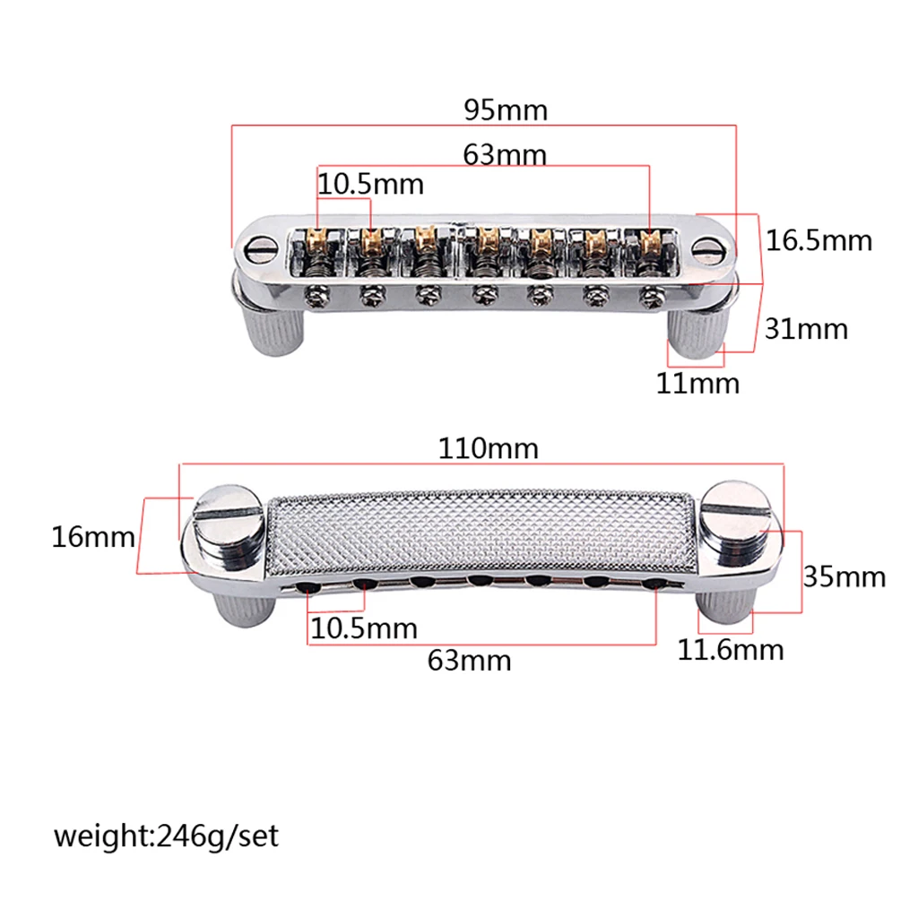 New Tune-O-Matic 7 Strings LP SG Electric Guitar Bridge For seven Strings Made in Korea