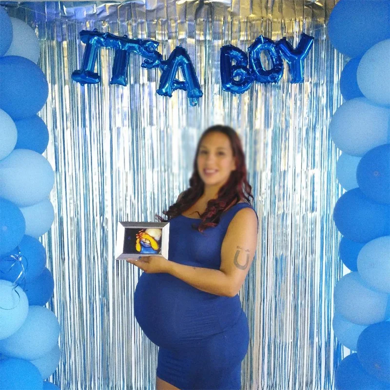 Its a Boy Welcome Baby Shower Decorations Banner Foil Balloon Stroller Bear Baby Bottle Doll Rain Curtain Tassel Welcome Home