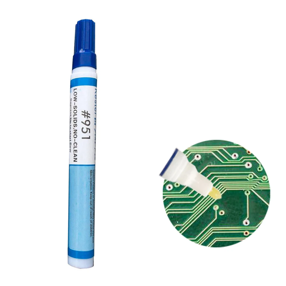 2pcs 951 Soldering Flux Pen Low-solids Cleaning-free Welding Pen For Solar Cell & Fpc/pcb/bga 10ml Capacity No-clean Rosin