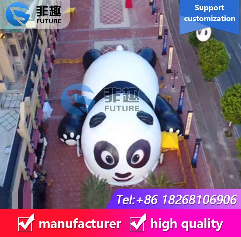 Outdoor mobile giant Inflatable million ocean ball pool panda tent  theme amusement park for child