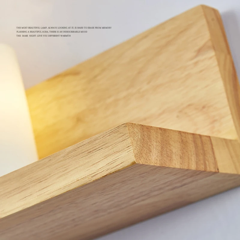 Imagem -05 - Nordic Solid Wood Led Wall Lamp For Bedroom Luz Moderna Simples Iluminação Interior Corcorredor Varanda Sala de Estar Hotel Luminárias