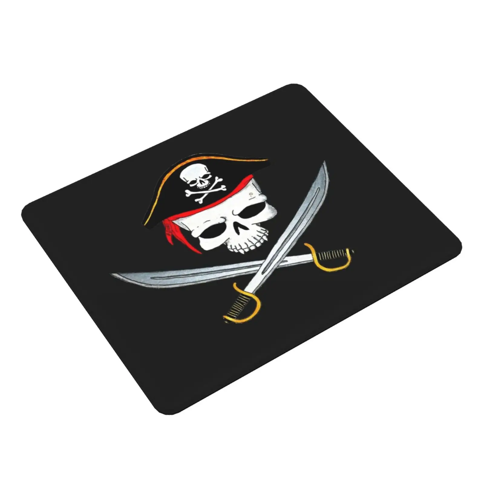 Jolly Roger Mouse Pad DIY Print Jolly Roger Pirate Pirate Flag Skull Saber Cap Swords Pirate Captain