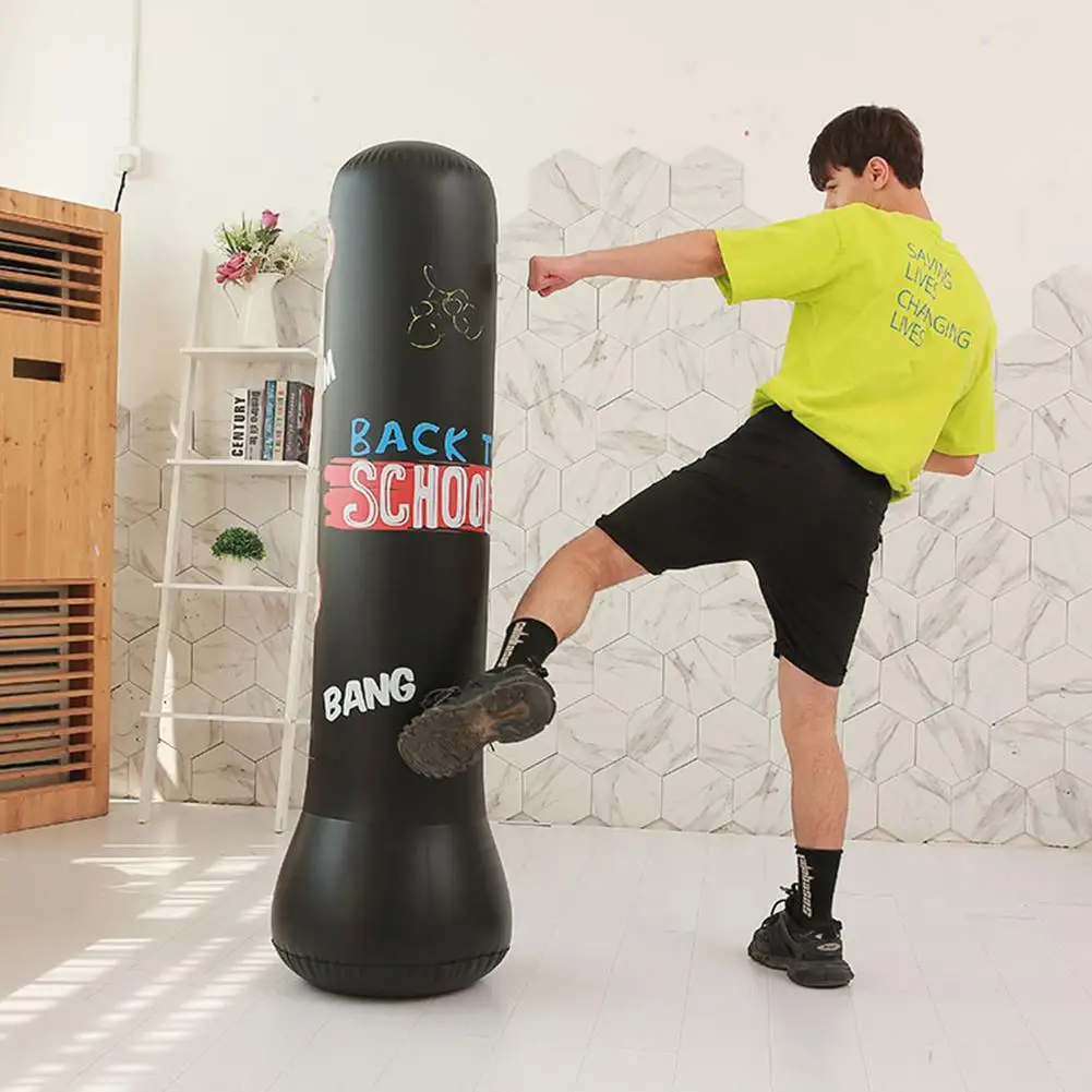 New Inflatable Stress Punching Tower Bag Boxing Standing Water Base Training Pressure Relief Bounce Back Sandbag With Pump