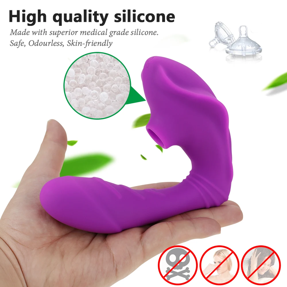 Vagina Sucking Vibrator for Women Double Vibration 10 Speed Stimulate G Spot Vagina Clitoris for Female Mastrubation Dildo Toys