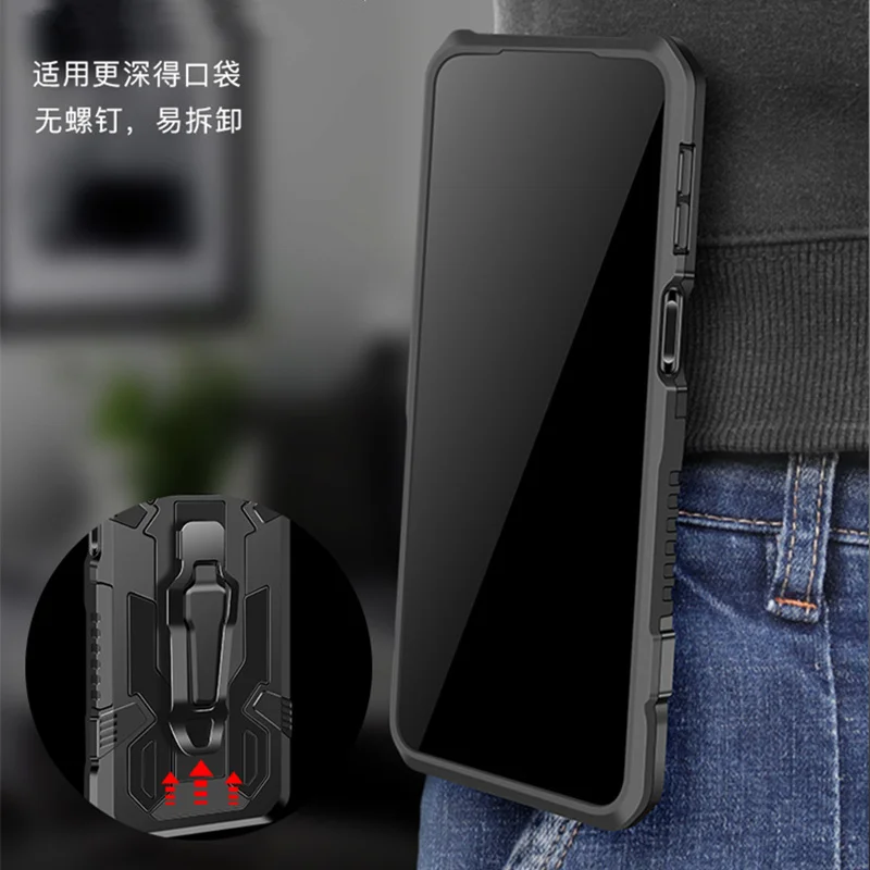 Armor Belt Clip Case for Xiaomi Redmi Note 9S, High Impact Military Rugged Cover, Drop Resistance, 9S, Note 9 Pro Max