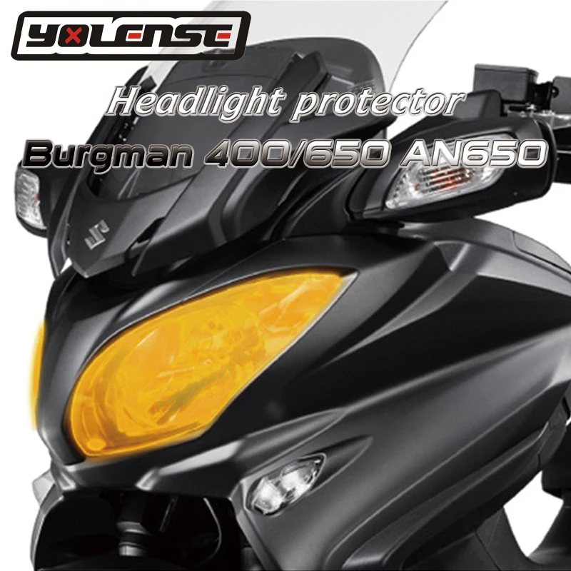 Dla SUZUKI Burgman 400 Burgman 650 AN650 AN 650 osłona reflektorów motocyklowych Head Light tarcza osłona obiektywu obudowa ochronna