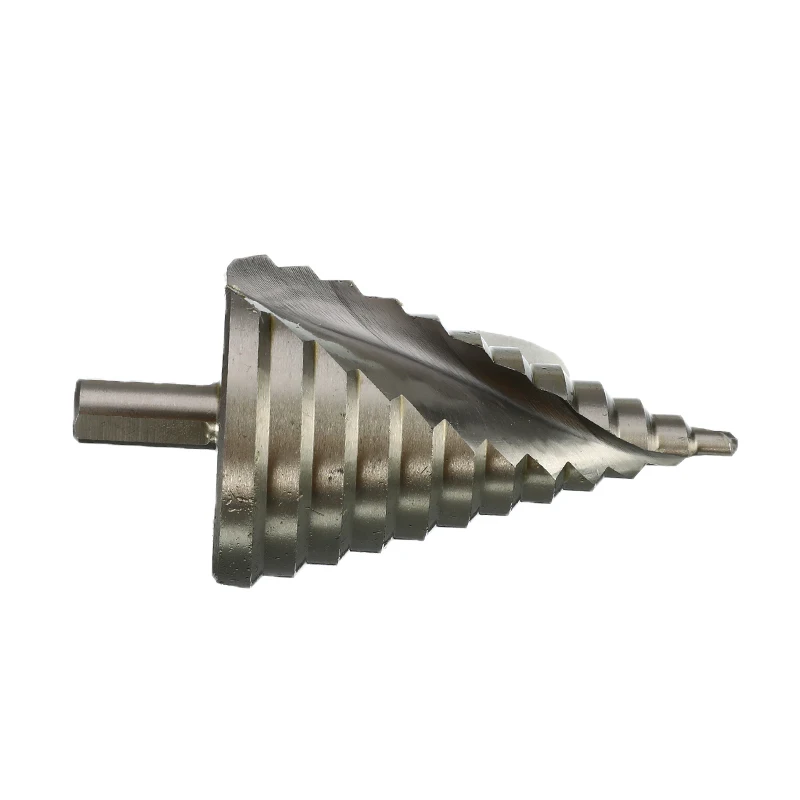 6-60MM HSS 4241 Spiral Flute Step Drill Bit 12 Steps 13mm Shank Increment Steel Step Cone Drill Bit Hole Cutting Twist Drilling