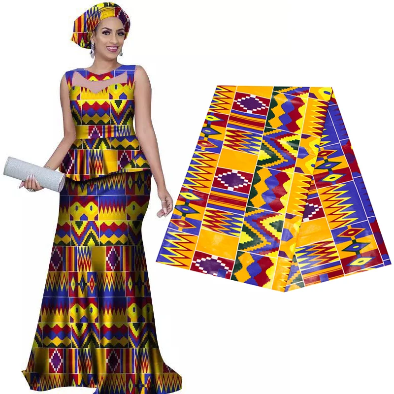 100% Cotton Africa Ankara Wax Printing Fabric Sewing Loincloth For Designer Wedding Dress Patchwork Fashion African Tissu