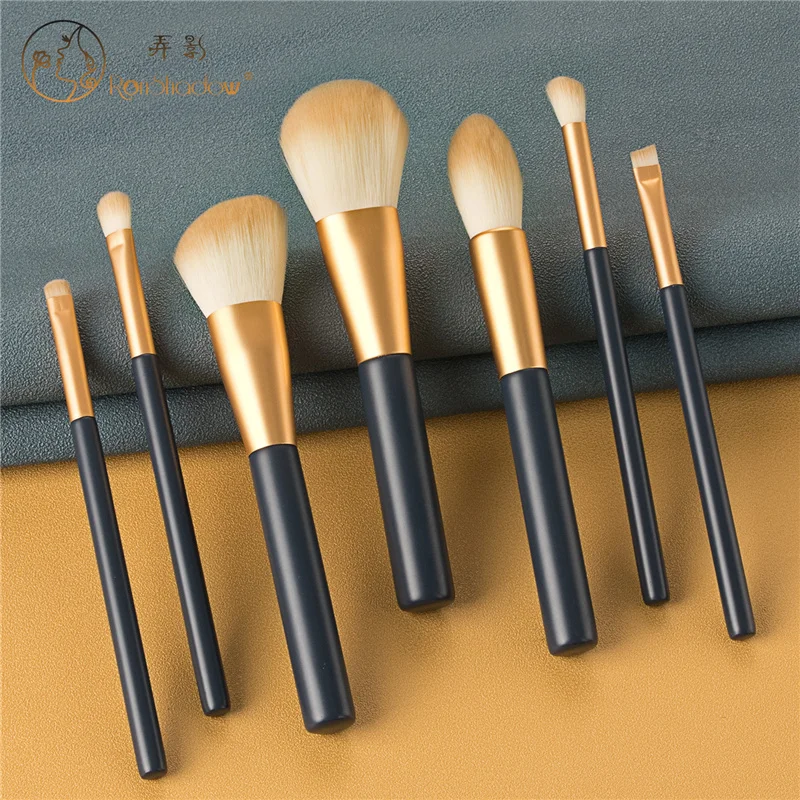 Ronshadow 7pcs Powder Concealer Highlighter Eyeshadow Eyebrow Eyelid Makeup Brushes Set Beauty Tool Make Up