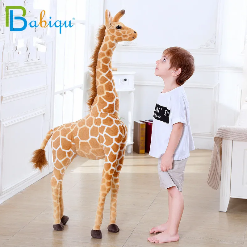 50-140cm Giant Real Life Giraffe Plush Toys Cute Stuffed Animal Soft Giraffe Doll Birthday Gift Kids Toy