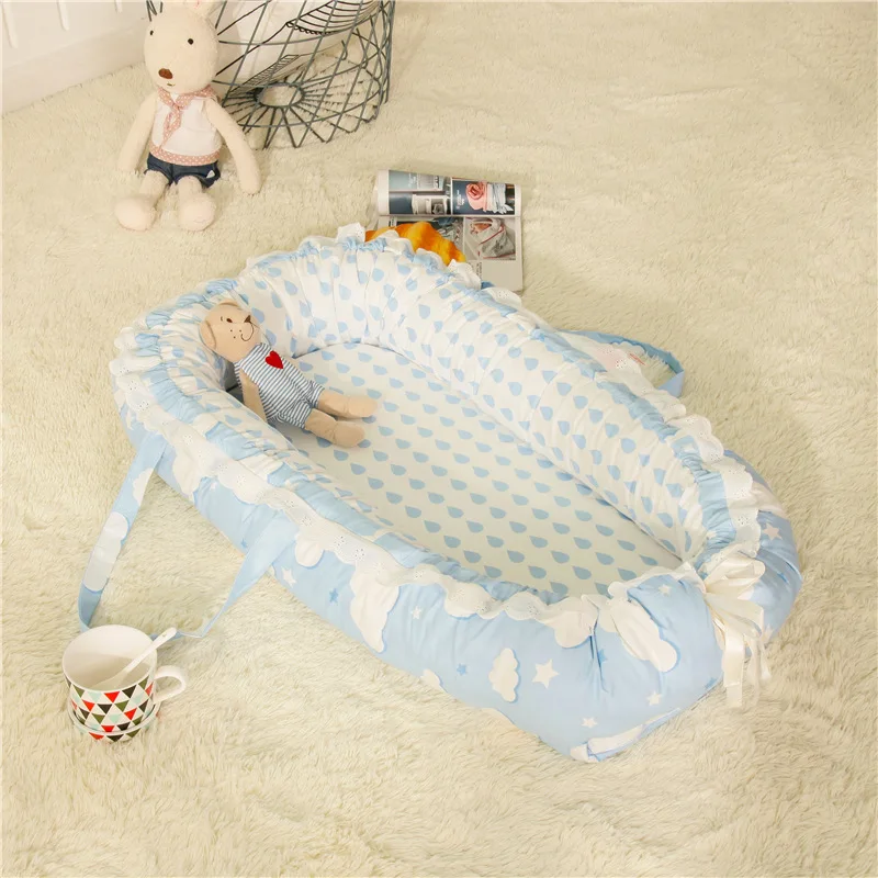 Portable Baby Crib Anti-pressure Infant Travel Nest Bed Foldable Bionic Bed for Newborns Baby Bed Bassinet Bumper Baby Playpen